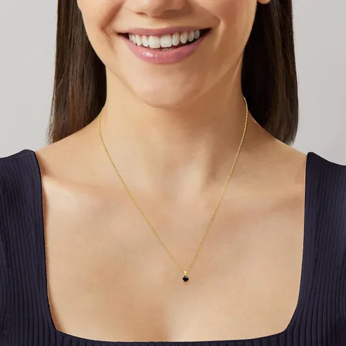 Vista 2 de RS Pure by Ross-Simons - Collar con colgante de zafiro de 0.28 quilates en oro amarillo de 14 quilates