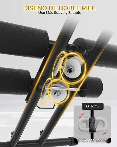 Vista 3 de GuuG Ab Machine Ab Trainer - Máquina de abdominales ajustable para entrenamiento de estómago en casa, gimnasio, entrenamiento de abdominales