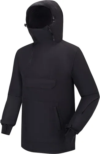 Vista 12 de Chaqueta anorak de esquí para mujer, impermeable, resistente al viento, cálido, para snowboard, abrigo de invierno con capucha