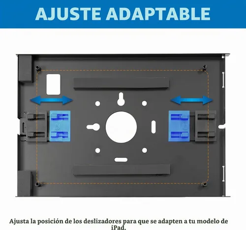 Vista 5 de Mount-It! Soporte de suelo antirrobo compatible con iPad, quiosco sin contacto con carcasa universal para iPads, soporte seguro de tableta con Negro