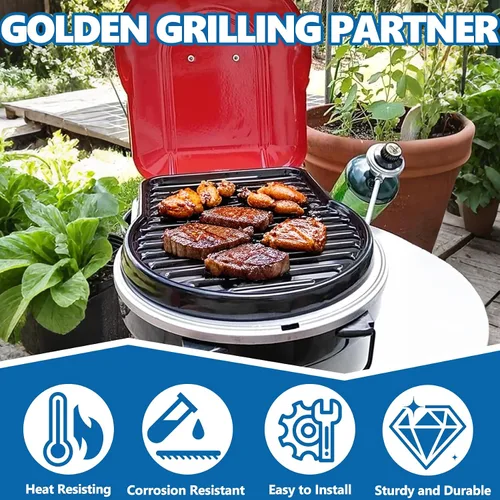Vista 4 de SafBbcue Rejilla de cocción para Coleman Fold N Go parrilla portátil de hierro fundido parrilla para Coleman 2000020932 parrilla portátil, 1 unidad