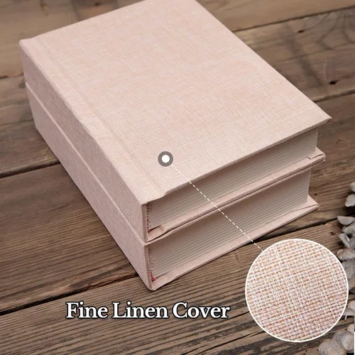 Vista 6 de Pssoss Álbum de fotos pequeño de 4 x 6 pulgadas con espacio de escritura con capacidad para 20 fotos, ideal para álbum temático de boda y álbum