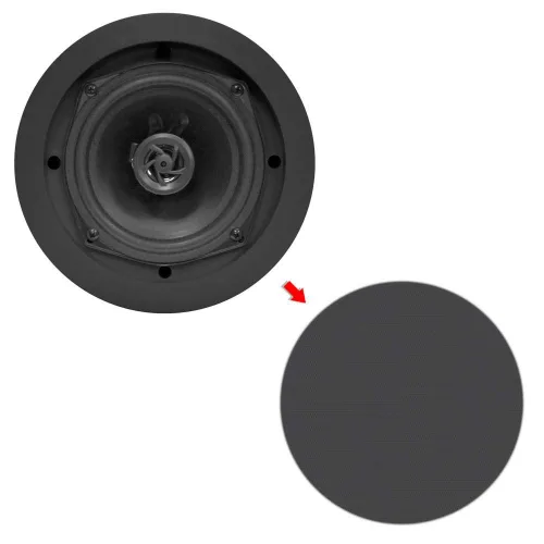 Vista 3 de Sistema de 2 altavoces empotrados Pyle de 5.25 pulgadas para la pared o techo (PDIC51RDBK) Negro