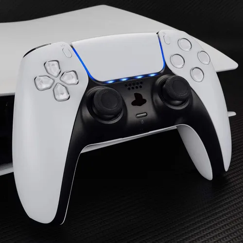 Vista 7 de eXtremeRate Calcomanías de barra de luz LED para panel táctil personalizadas para controlador PS5, calcomanías de barra de luz táctil