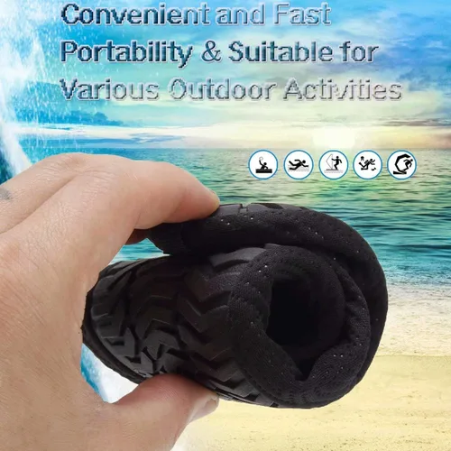 Vista 5 de YALOX - Zapatos acuáticos, de secado rápido con sensación de pies descalzos para mujer y hombre, calcetines acuáticos para exterior, playa