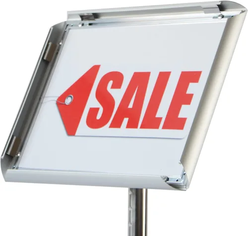 Vista 9 de T-SIGN Soporte de letrero de pedestal de 31.5 a 48 pulgadas, soporte ajustable para letreros de piso para pantallas de 11 x 17 pulgadas, soporte
