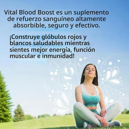 Vista 6 de Vital Blood Boost - Suplemento dietético con hierro, selenio, zinc, vitamina B12 y ácido fólico - 90 tabletas, suministro para 90 días