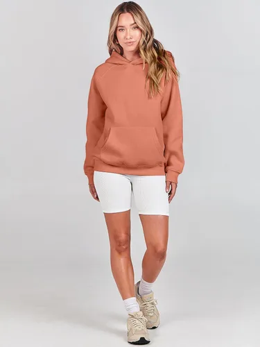 Vista 42 de ANRABESS - Sudaderas con capucha para mujer, sobre talla, de vellón de manga larga, modelo de 2024, para otoño