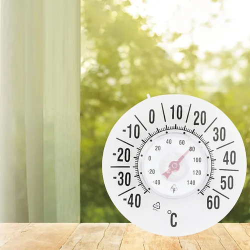 Vista 3 de Medidor de temperatura para interiores y exteriores, Instalación de succión fuerte, 7.087 in, Medidor de temperatura meteorológico inalámbrico