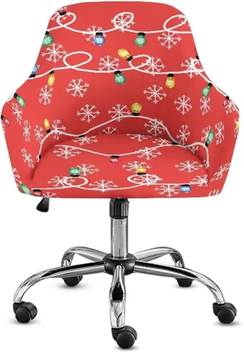 Vista 19 de Funda de asiento para silla de oficina, diseño de muñeco de nieve, con reposabrazos, reutilizable, moderna, con parte inferior elástica, fácil