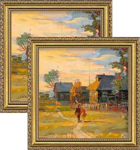 Vista 65 de eletecpro 8x10 Vintage Picture Frame, Glass Cover, Gold, 2-Pack Dorado