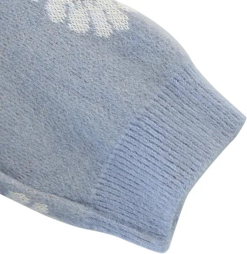 Vista 6 de Suéter holgado de manga larga Y2K para mujer, suéter de punto con botones y cuello en V