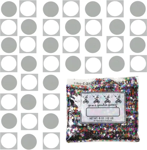 Vista 18 de Confetti Circle 1/4" Negro, Azul Marino Combo - 2 bolsas de media onza (1 oz) (8550/9971)