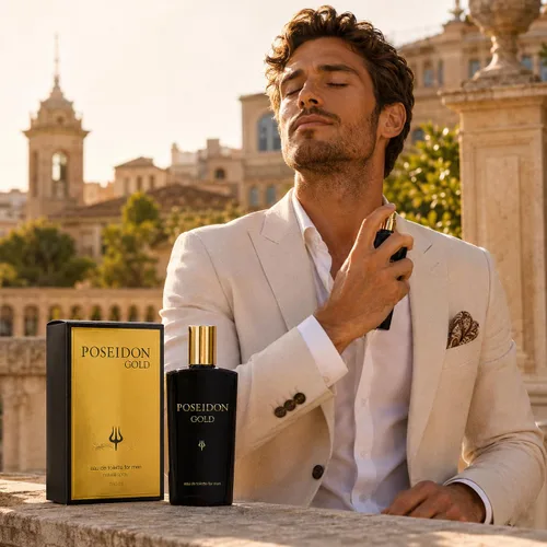 Vista 2 de Instituto Español Poseidon Gold Eau de Toilette para hombre, fragancia sofisticada y armoniosa, botella de spray de 5.1 fl oz (5.1 fl oz), fabricado
