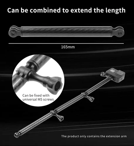 Vista 4 de Brazo de extensión para casco compatible con Gopro Hero, Insta360 One R, DJI Osmo y otras cámaras