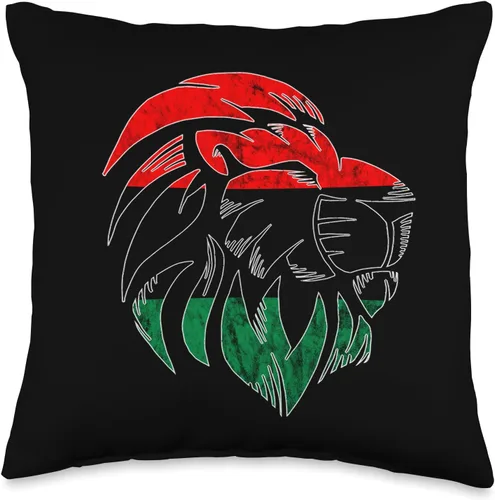 Vista 5 de Pan African Pride Black History Pan African UNIA Flag Lion Afro-American Black History - Almohada de 18 x 18 pulgadas, multicolor