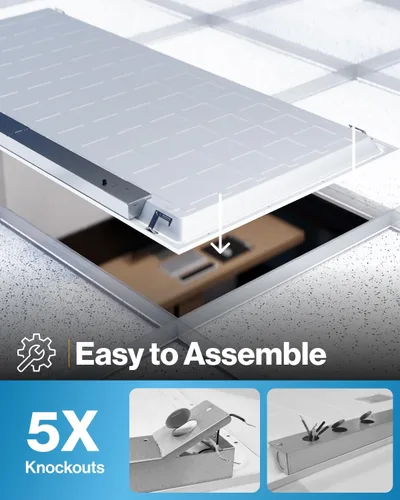 Vista 3 de Sunco - Paquete de 12 lámparas LED de panel plano de 2 x 4, 6500 LM, características seleccionables, 30 W/40 W/50 W, 4000 K/5000 K/6000 K, regulable
