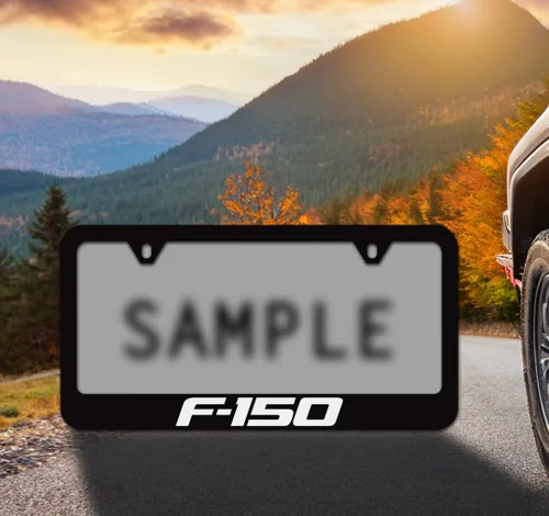Vista 2 de Ford Marco para matrícula F-150 (2 agujeros/latón, negro/ancho)