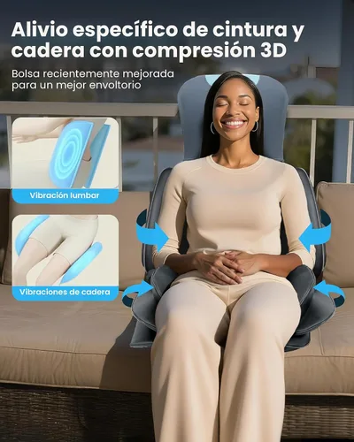 Vista 6 de COMFIER Shiatsu - Masajeador de cuello y espalda, almohadilla para silla