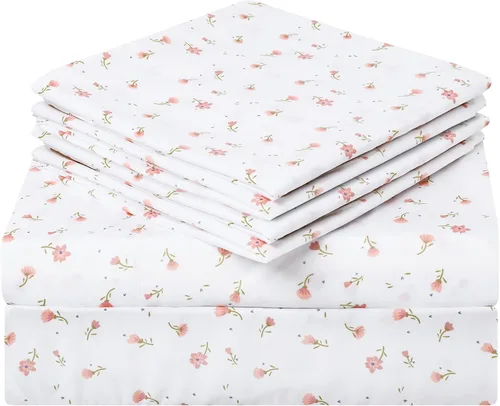 Vista 10 de HOMEIDEAS 6 piezas de sábanas impresas tamaño matrimonial, sábanas de microfibra cepillada extra suave con patrón de 1800 hilos, bolsillo profundo