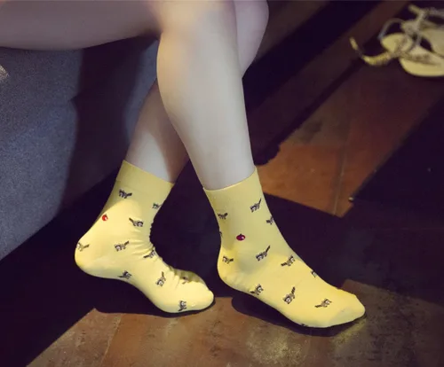 Vista 5 de Losa Kute - Calcetines para mujer con diseños de cactus calcetines de algodón calcetines largos divertidos para mujer lindos calcetines con dieño