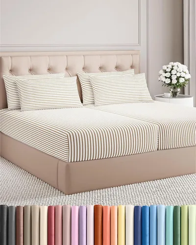Vista 16 de Juego de sábanas Twin de 4 piezas - Cómodo, transpirable y refrescante - Juego de ropa de cama de lujo de hotel ultrasuave con bolsillos profundos