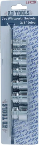 Vista 3 de Whitworth/BSF/BSW 3/8" zócalos poco profundos 7pc set 1/8"-1/2" bi hexagonal LSR29