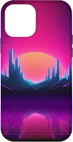 Vista 16 de Synthwave City Retrowave 80s Vaporwave Case for iPhone 17