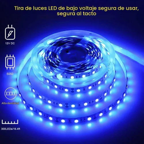 Vista 3 de Boat Strip Lights Waterproof 16.4FT, 12v Blue Marine Pontoon Boat Lights
