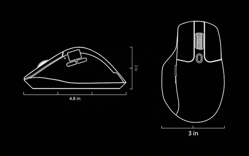 Vista 3 de Keychron M6 All Silent Wireless Gaming Optical Mouse, Tri-Mode 2.4 GHz/Bluetooth 5.3/Wired, PixArt 3395 Sensor, 26000 DPI, Ergonomic Lightweight
