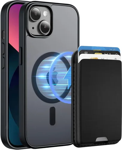 Vista 18 de Funda magnética para Google Pixel 9A con soporte para tarjetas, funda magnética desmontable, [compatible con MagSafe] a prueba de golpes con ranura