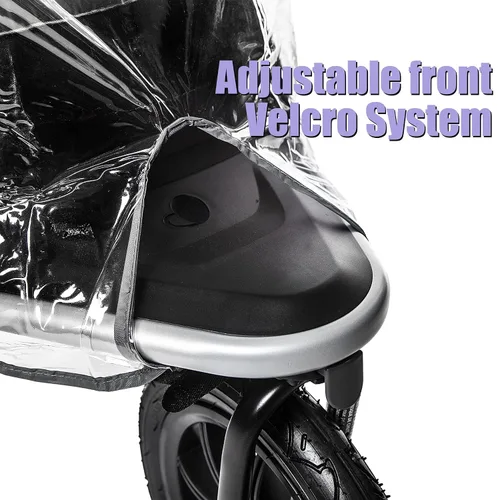 Vista 11 de Jeep Protector de lluvia para cochecito de correr, tamaño universal para adaptarse a la mayoría de cochecitos de correr, impermeable, resistente al