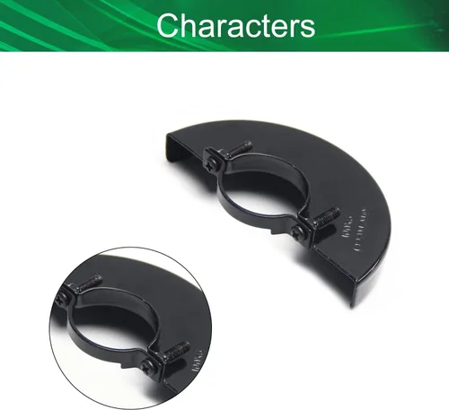 Vista 3 de Protector de rueda de metal cubierta 4.606 in (OD) Cut-Off Wheel Guard para amoladora angular eléctrica Carcasa Compatible Negro 1 unids
