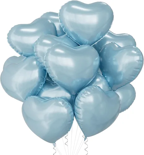 Vista 18 de 15 globos de papel de aluminio en forma de corazón negro de 18 pulgadas para el día de San Valentín, día de la madre, compromiso, aniversario