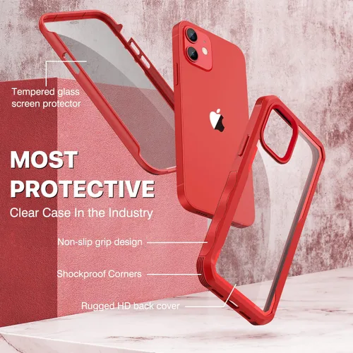 Vista 413 de CENHUFO Funda de privacidad para iPhone 11 Pro, funda de cuerpo completo con protector de pantalla de privacidad de vidrio templado 9H integrado