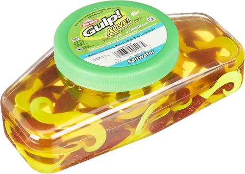 Vista 23 de Berkley ¡Gulp! ¡Vivo! Salmonete de natación Pesca de agua salada Cebo suave Chartreuse