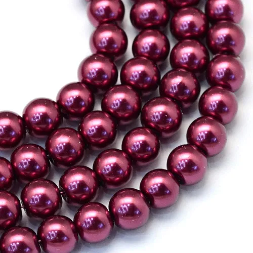 Vista 27 de KISSITTY 105 unids/hebra Burly Wood Satin Luster Glass Round Pearl Spacer Bead Loose Beads 0.315 in para bricolaje joyería artesanía 31.4