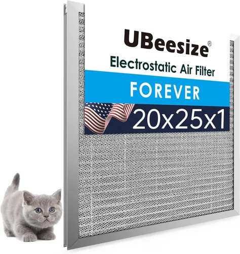Vista 19 de UBeesize - Filtro de aire reutilizable de 20 x 20 x 1 pulgadas, lavable, MERV 8, permanente, electrostático, para aire acondicionado y HVAC