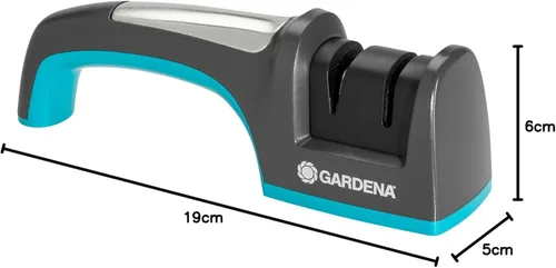 Vista 4 de Gardena Afilador para Cuchillos y Hachas, Negro, Antracita, Turquesa