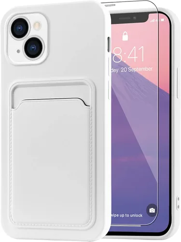 Vista 35 de MZELQ Compatible con iPhone 11 Funda TPU Soporte para Tarjetas Cubierta de Billetera, Protección de Cámara + Protector de Pantalla Funda Suave