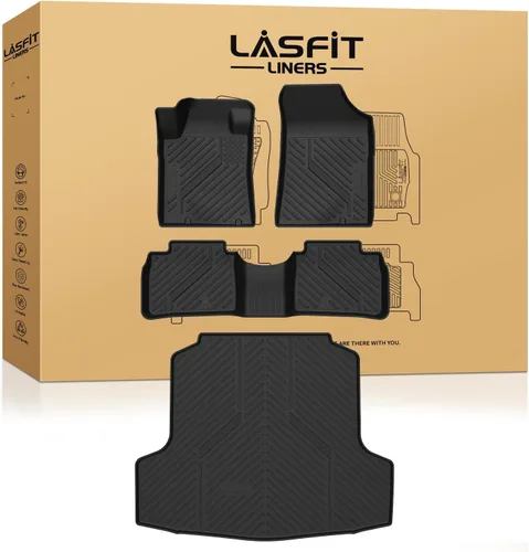 Vista 12 de LASFIT Alfombrillas de suelo y tapete de carga para Kia K4 2026 2025 para todo tipo de clima, TPE ajuste personalizado, juego completo