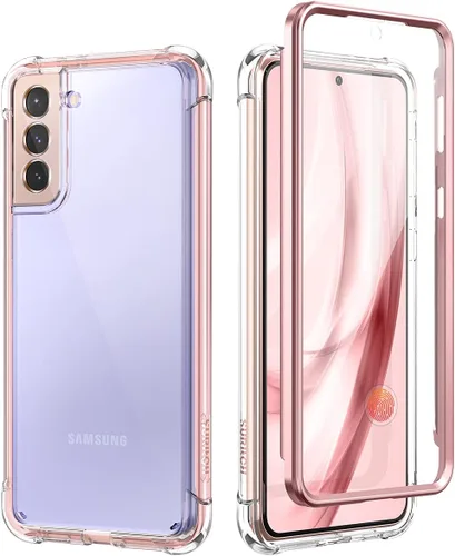 Vista 8 de SURITCH Funda transparente para Samsung Galaxy S21+ Plus de 6.7 pulgadas (solo protector de pantalla), [protector de pantalla integrado] carcasa