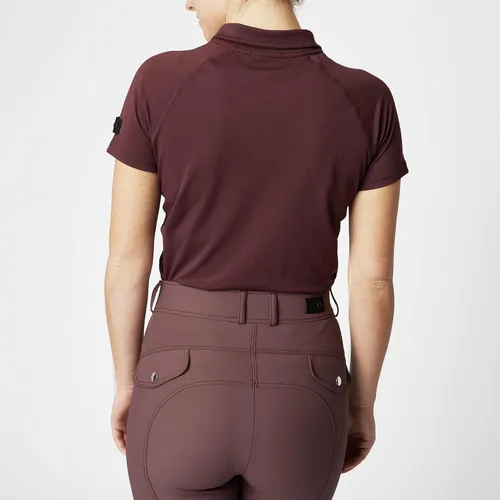 Vista 3 de HORZE Tiana Equestrian - Polo de entrenamiento de manga corta con malla para mujer