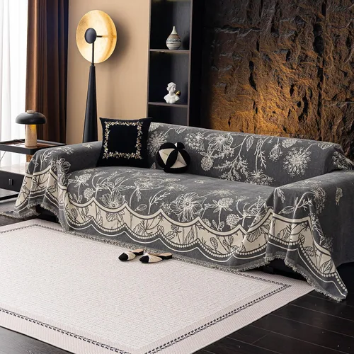 Vista 13 de DREAMINGO Fundas de sofá biplaza para sofá de 2 plazas, manta jacquard moderna y minimalista protectora de muebles para mascotas, lavable, funda