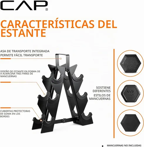Vista 5 de CAP A-Frame Dumbbell Weight Rack