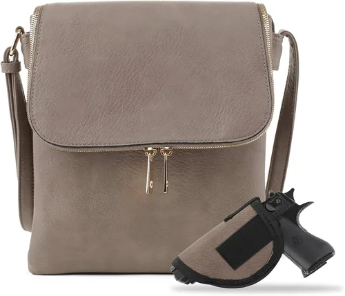 Vista 12 de JESSIE & JAMES Bolso cruzado con bolsillo oculto Cheyanne con cerradura y llave Negro