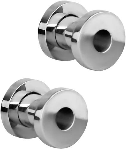 Vista 12 de Aretes expansores de oreja a rosca, de acero inoxidable, de 0.04" a 0.63", se venden por par.