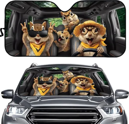 Vista 39 de SEANATIVE Parasol divertido para parabrisas de automóvil, protección contra rayos UV, protector de ventana delantera, diseño de ojos enojados