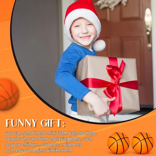 Vista 4 de Syhood 4 bolas de espuma de baloncesto de 4 pulgadas para aliviar la ansiedad y la presión para aliviar la ansiedad para fiestas deportivas