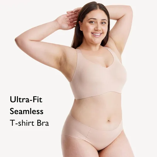 Vista 3 de COMFELIE Wireless Bra for Women Seamless Support Bralette, Comfort Lightly Lined Born for Her Ultra-Fit T-Shirt Bra EB061